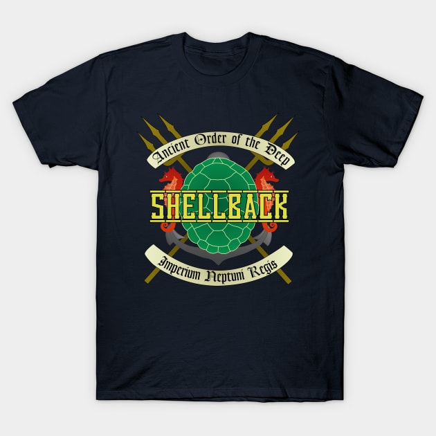 Shellback (Front Only) T-Shirt by MadmanDesigns